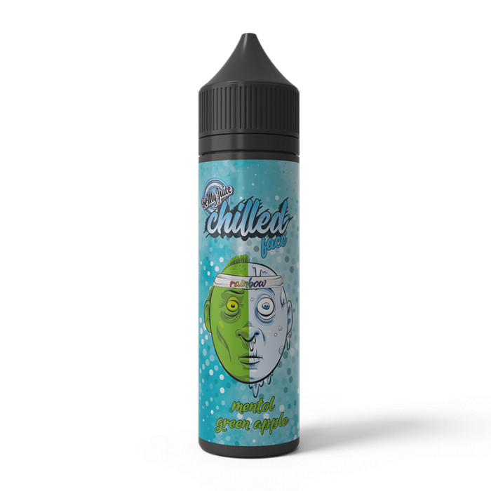 BeMyJuice Chilled Face Rainbow Longfill 10 ml Menthol Green Apple