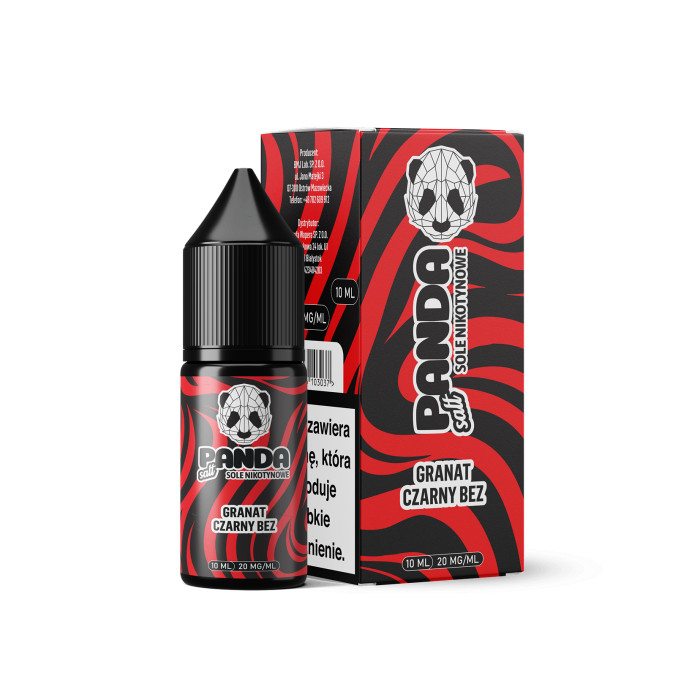 Panda Salt Liquid 10 ml 20 mg Granat Czarny Bez