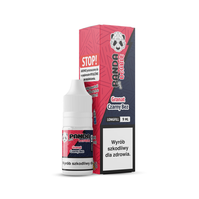 [26] Panda Eats Double Longfill 9 ml Granat Czarny Bez