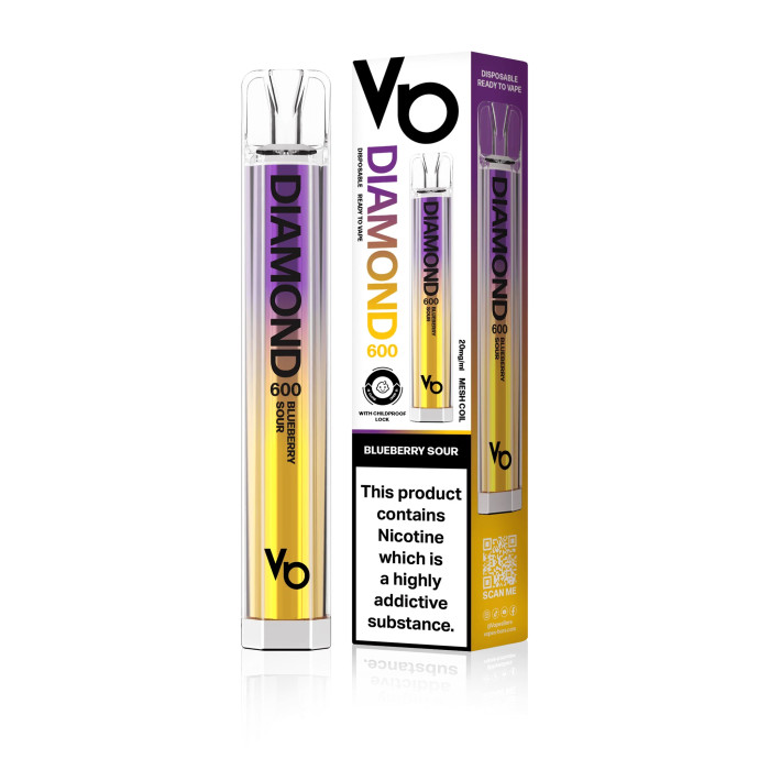 Vapes Bars Diamond Jednorazowy 600 Blueberry Sour