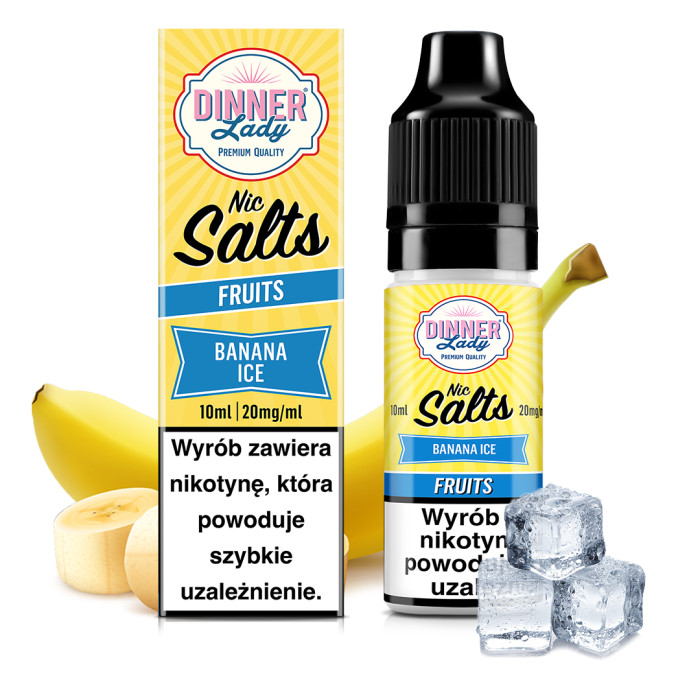 Dinner Lady Salt Liquid 10 ml 20 mg Banana Ice